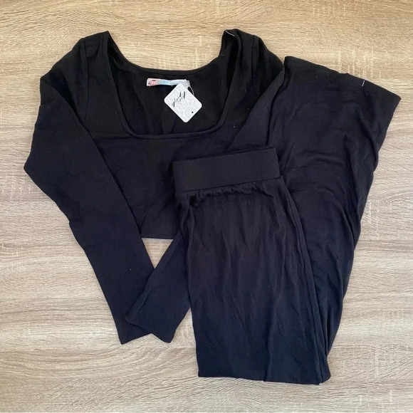 NWT Free People FP Beach Sun Shenanigans Midi Matching Skirt Set Black XS - Picture 5 of 13